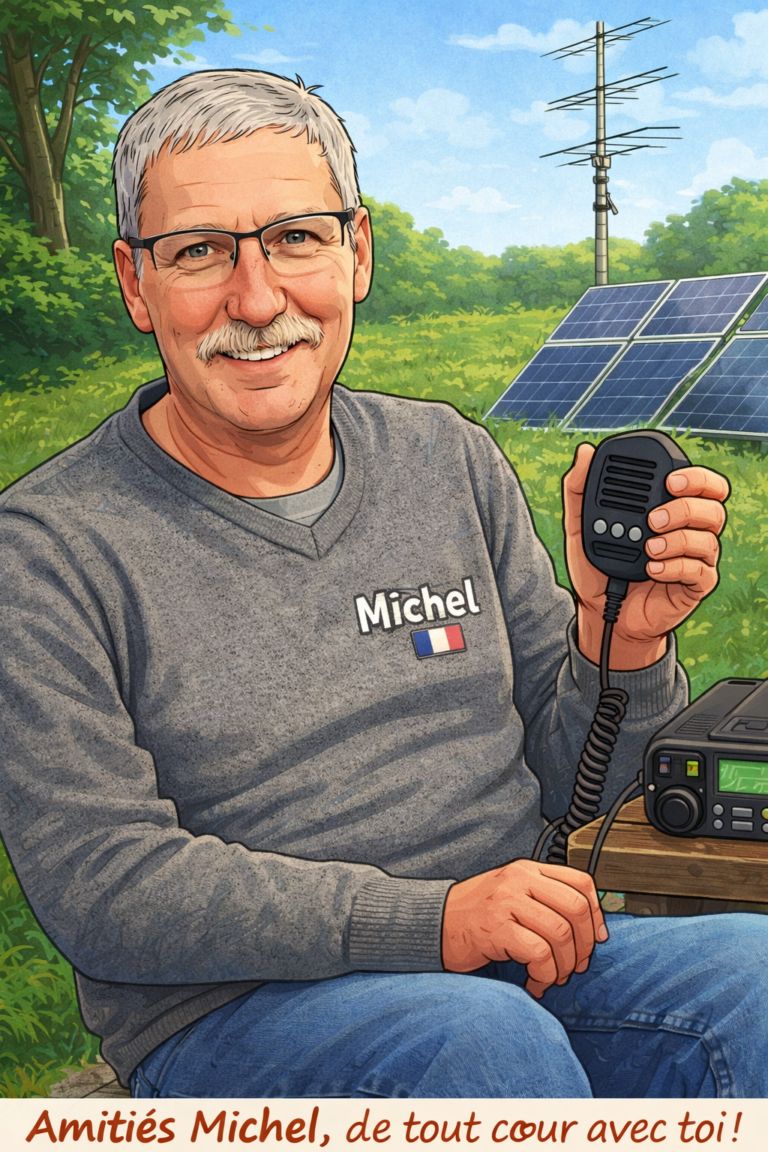 Michel et son antenne radio solidaire
