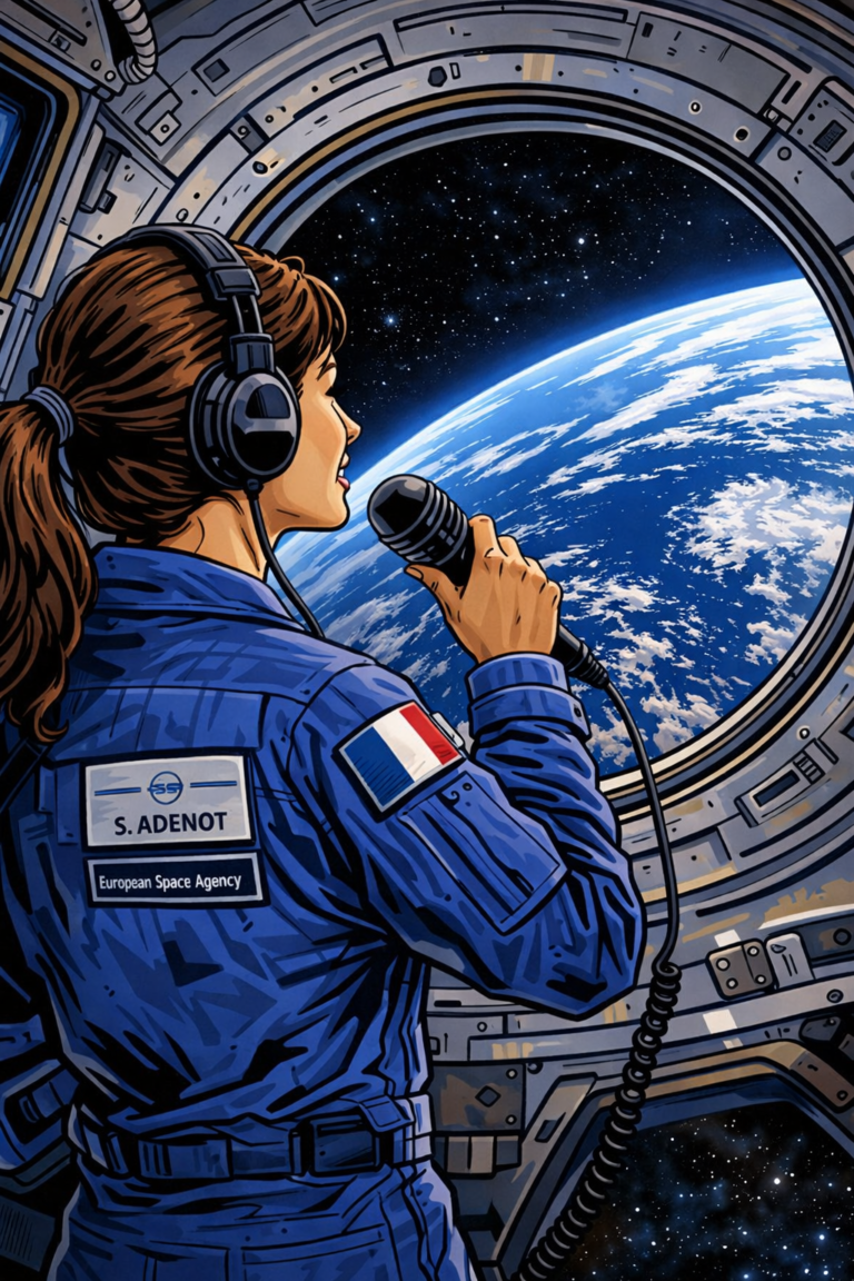 Sophie Adenot et la Terre depuis l'ISS (1)